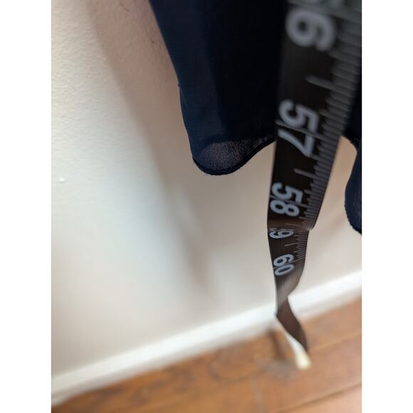 Frick And Frill Navy Floral Embroidered Sheer‎ Lace Maxi Dress Sz 10 - Picture 13 of 14